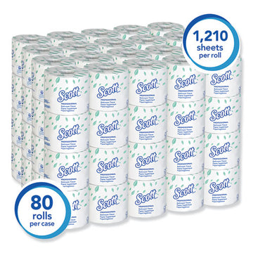 Scott® Essential Standard Roll Bathroom Tissue For Business, Septic Safe, 1-ply, White, 1210 Sheets-roll, 80 Rolls-carton freeshipping - TVN Wholesale
